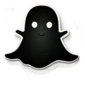 Black Snapchat Ghost Png 06272024 PNG Image