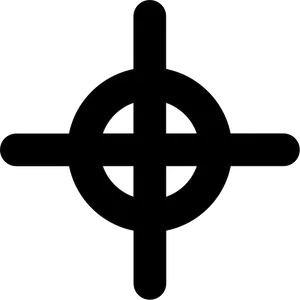 Black Sniper Crosshair Icon PNG Image