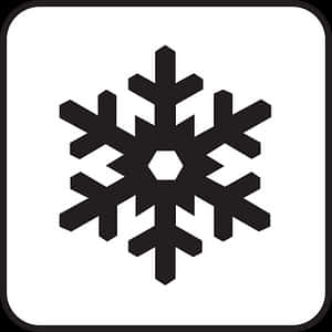 Black Snowflake Icon PNG image with transparent background