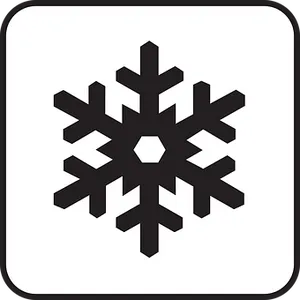 Black Snowflake Icon PNG Image