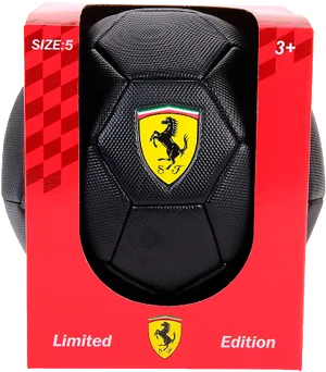 Black Soccer Ball Limited Edition Packaging PNG Image