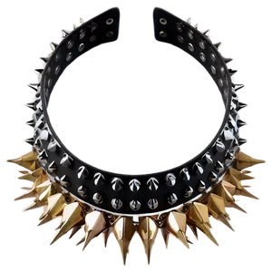 Black Spiked Choker Png 06282024 PNG Image