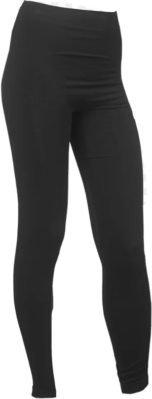 Black Sport Leggings Isolated PNG Image