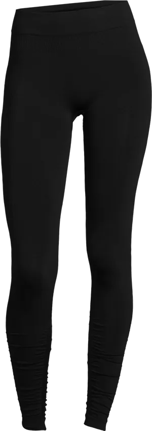 Black Sport Leggings Product View PNG Image