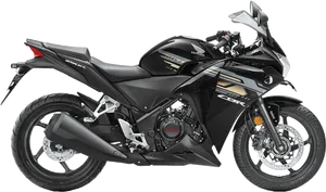 Black Sport Motorcycle Transparent Background PNG Image