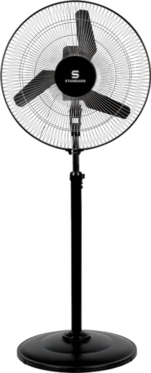 Black Standing Fan Product Image PNG Image