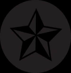 Black Star Iconon Dark Background PNG image with transparent background