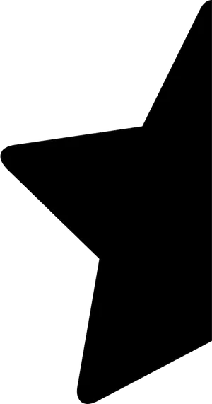 Black Star Outline PNG Image