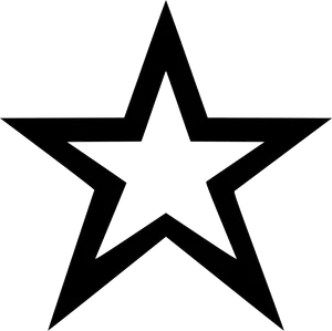 Black Star Outline Graphic PNG Image