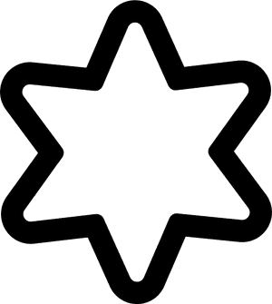 Star Of Six Points Outline - 6 Point Star Outline, HD Png Download PNG image with transparent background
