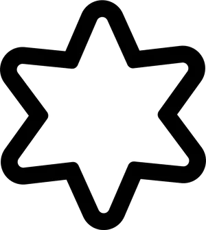 Black Star Outline Graphic PNG Image