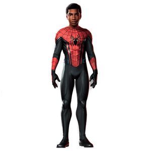 Black Suit Miles Morales PNG 05032024 PNG image with transparent background