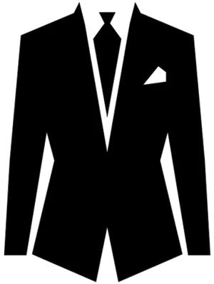 Black Suit Silhouette PNG Image