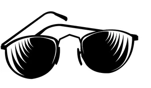 Black Sunglasses Vector Illustration PNG Image