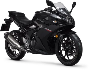 Black Suzuki G S X R Sportbike PNG Image