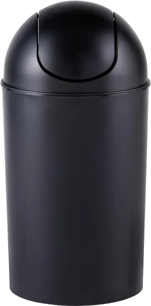 Black Swing Top Trash Can PNG Image