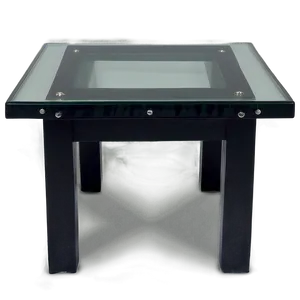 Black Table With Glass Top Png 06262024 PNG Image