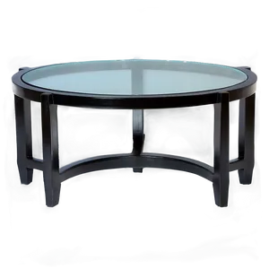 Black Table With Glass Top Png Fhu PNG Image