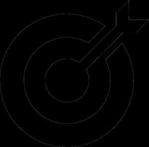Black Target Arrow Icon PNG image with transparent background