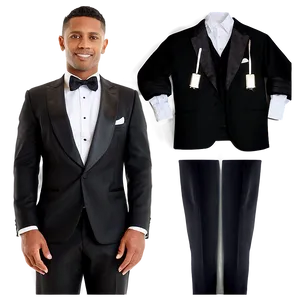 Black Tie Dinner Outfit Png Byo8 PNG Image