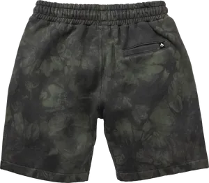 Black Tie Dye Bermuda Shorts PNG Image