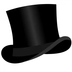 Black Top Hat Illustration PNG Image
