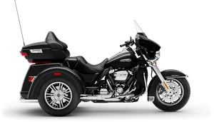 Black Touring Motorcycle PNG Image