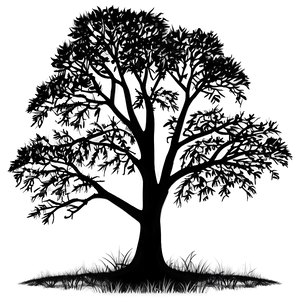 Black Tree Silhouette Landscape Png 55 PNG Image