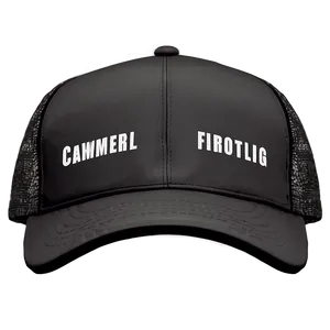 Black Trucker Hat Front View Png Wyi88 PNG Image