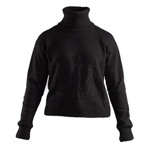 Black Turtleneck Sweater Png Bvm PNG Image