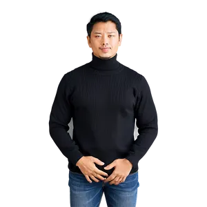 Black Turtleneck Sweater Png Hpi73 PNG Image