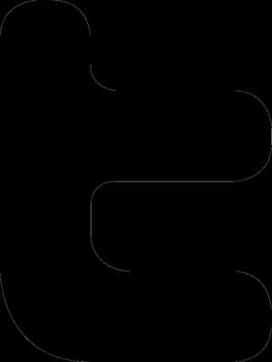 Black Twitter Logo Silhouette PNG image with transparent background