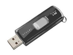 Black U S B Flash Drive Illustration PNG image with transparent background
