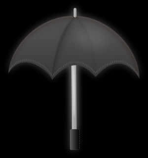 Black Umbrella Graphic PNG with transparent background