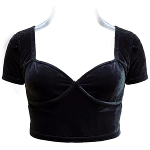 Black Velvet Crop Top Png 06282024 PNG Image