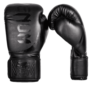 Black Venum Boxing Gloves PNG image with transparent background