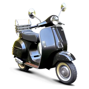 Black Vespa Illustration Png Oig23 PNG Image