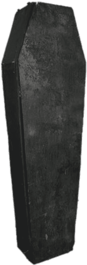 Objects - Black Coffin PNG image with transparent background