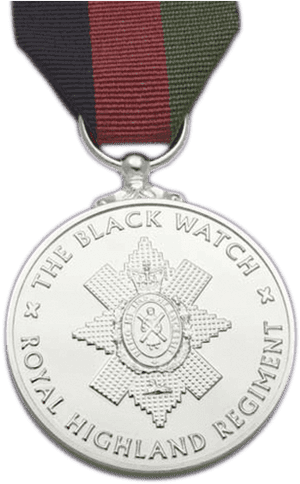 Black Watch Royal Highland Regiment Medal PNG image with transparent background