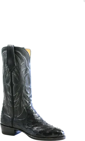 Black Western Cowboy Boot PNG Image