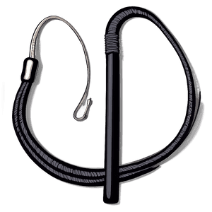Black Whip Illustration PNG xco PNG image with transparent background