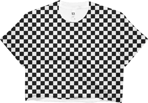 Vans Checkerboard Crop Top , Png Download - Checkered Crop Top Shirt, Transparent Png PNG image with transparent background