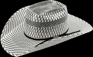 Black White Geometric Pattern Hat PNG image with transparent background
