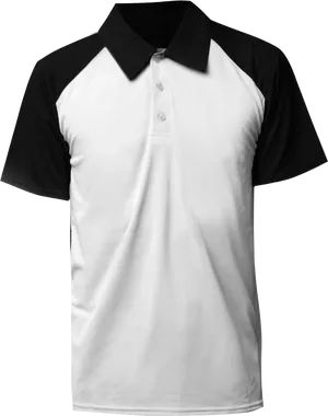 Black White Polo Shirt Design PNG Image