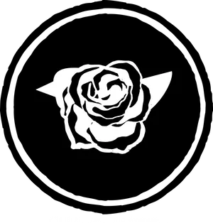 Black White Rose Artwork PNG Image