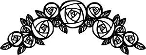 Black White Rose Design PNG Image