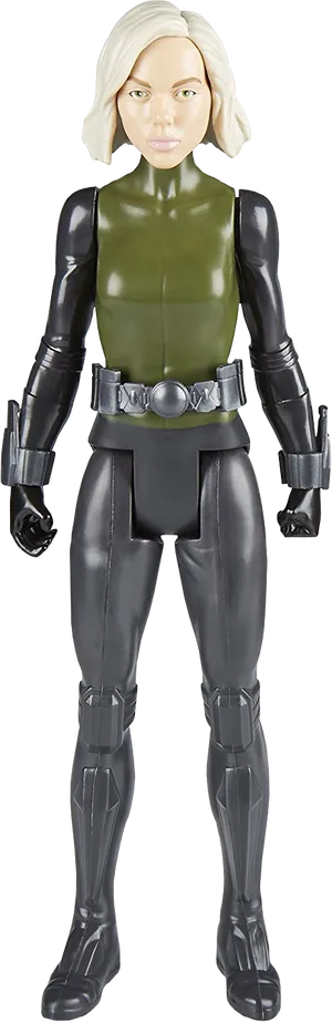 Black Widow Action Figure Standing PNG Image