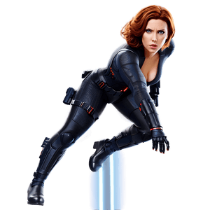 Black Widow Action Pose PNG 05212024 PNG image with transparent background