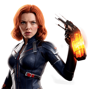 Black Widow Action Pose PNG 05212024 PNG image with transparent background
