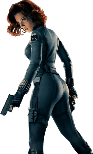 Black Widow Side - Marvel Black Widow Back, HD Png Download PNG image with transparent background